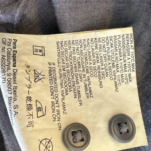 Diesel project cotton men’s shirt. Size medium - slim fit. - Picture 7 of 9